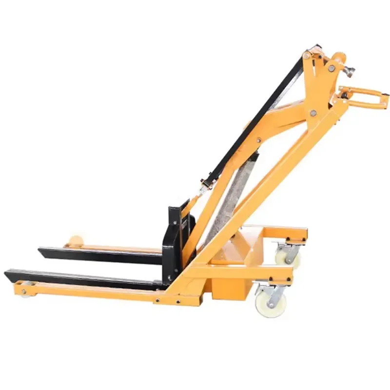 Electric Hydraulic Forklift Curved Arm Board Portable Truck Loading Unloading Lifting Stacking Handling Retail Restaurant