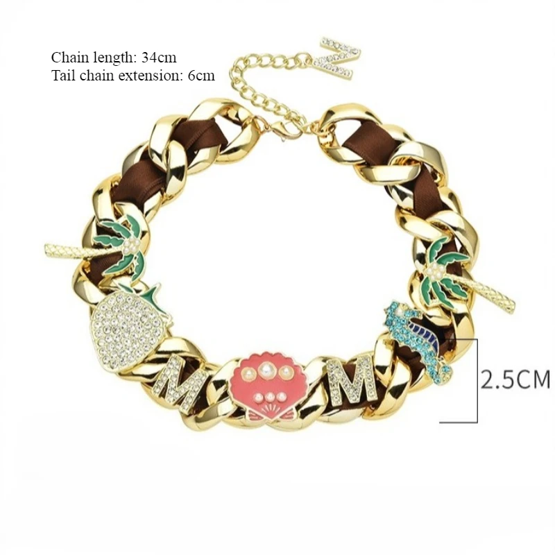 Mode Gleichen Stil Intarsien Shell Halsketten Gemischte Material Männer Frauen Hip-hop Vielseitige Paar Halskette Charming Schmuck – Detail 1