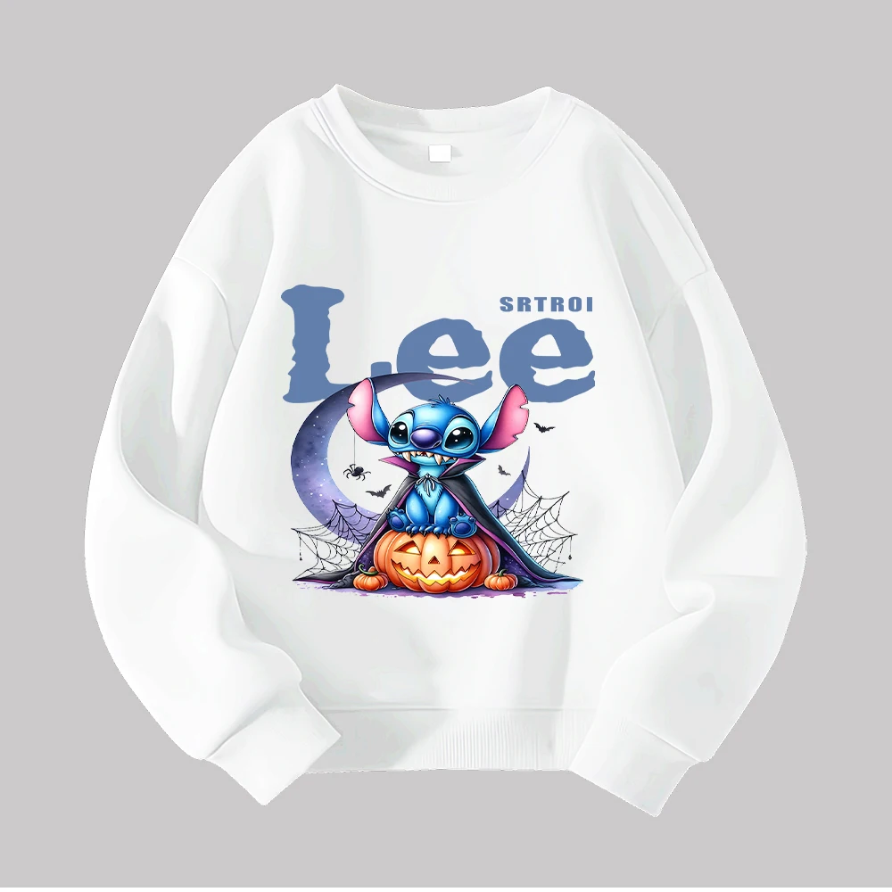 سويت شيرت لطيف بطباعة شخصية كرتونية للهالوين للأطفال برقبة دائرية مع تصميم اليقطين والقوس #4