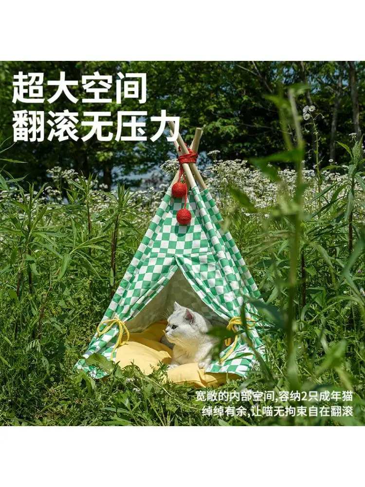 Semi-Enclosed Pet Tent, 4 Seasons, Universal Cleaning and Disassembling Cat Supplies