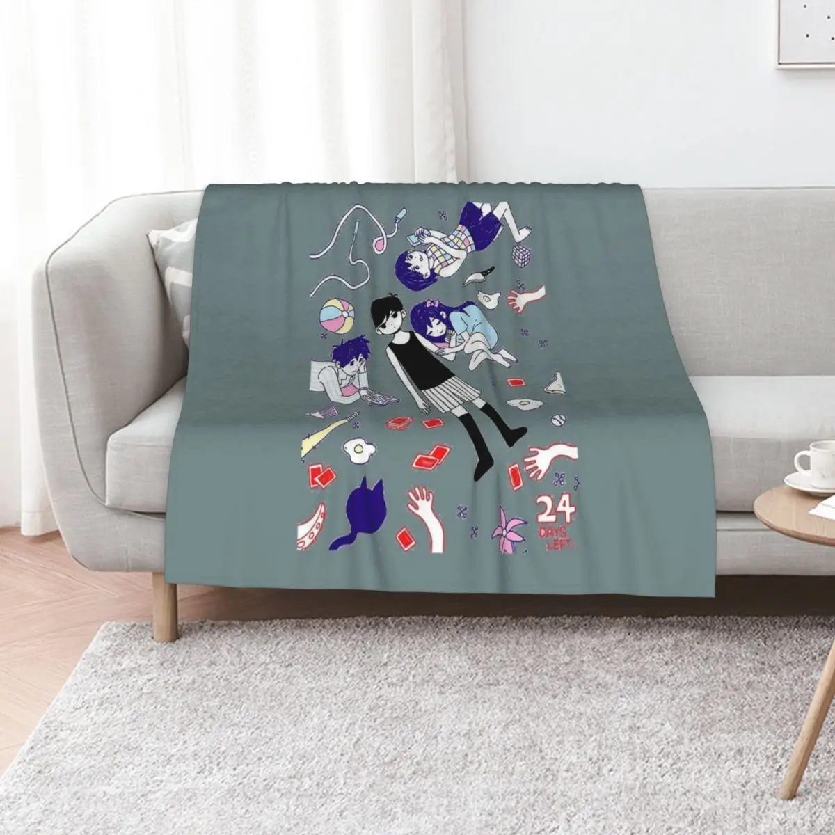 omori Throw Blanket halloween for winter Decorative Throw Thermal Tourist Stuffeds Blankets