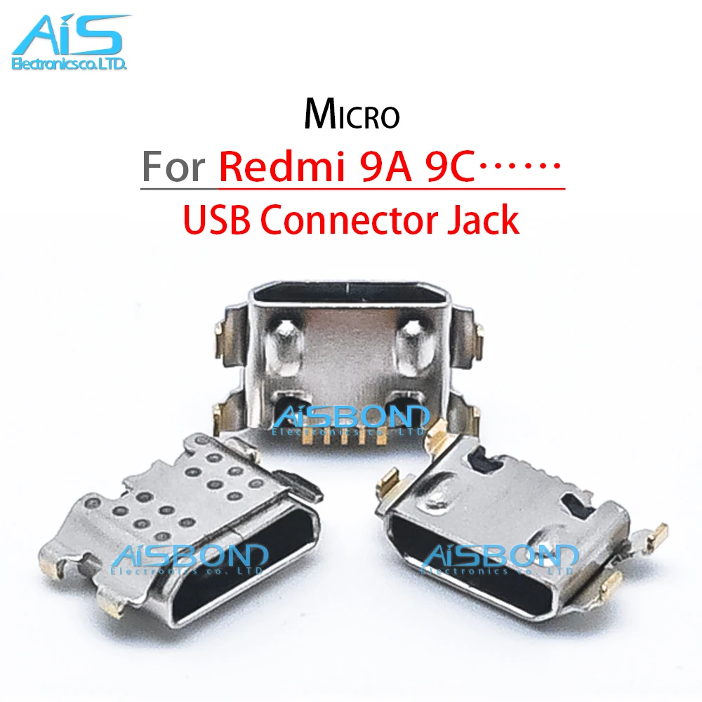 10Pcs/Lot USB Charging Port Jack socket charger Connector dock For Xiaomi Redmi 9A 9C Pocophone POCO C3