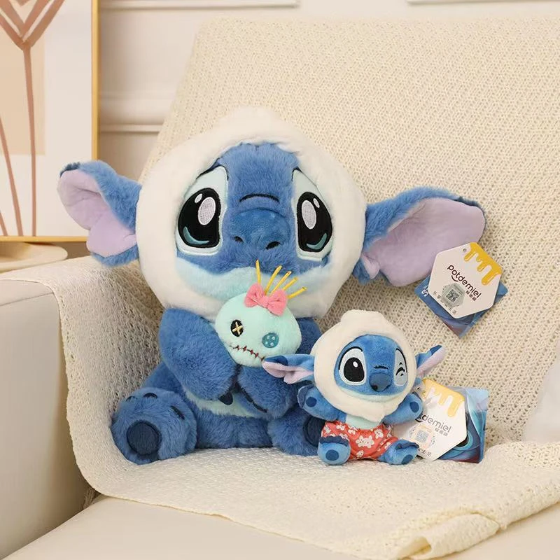 Muñeca de peluche de Lilo & Stitch para niña, juguete creativo de almohada Kawaii, edición Stitch Rose de Disney, regalo de cumpleaños