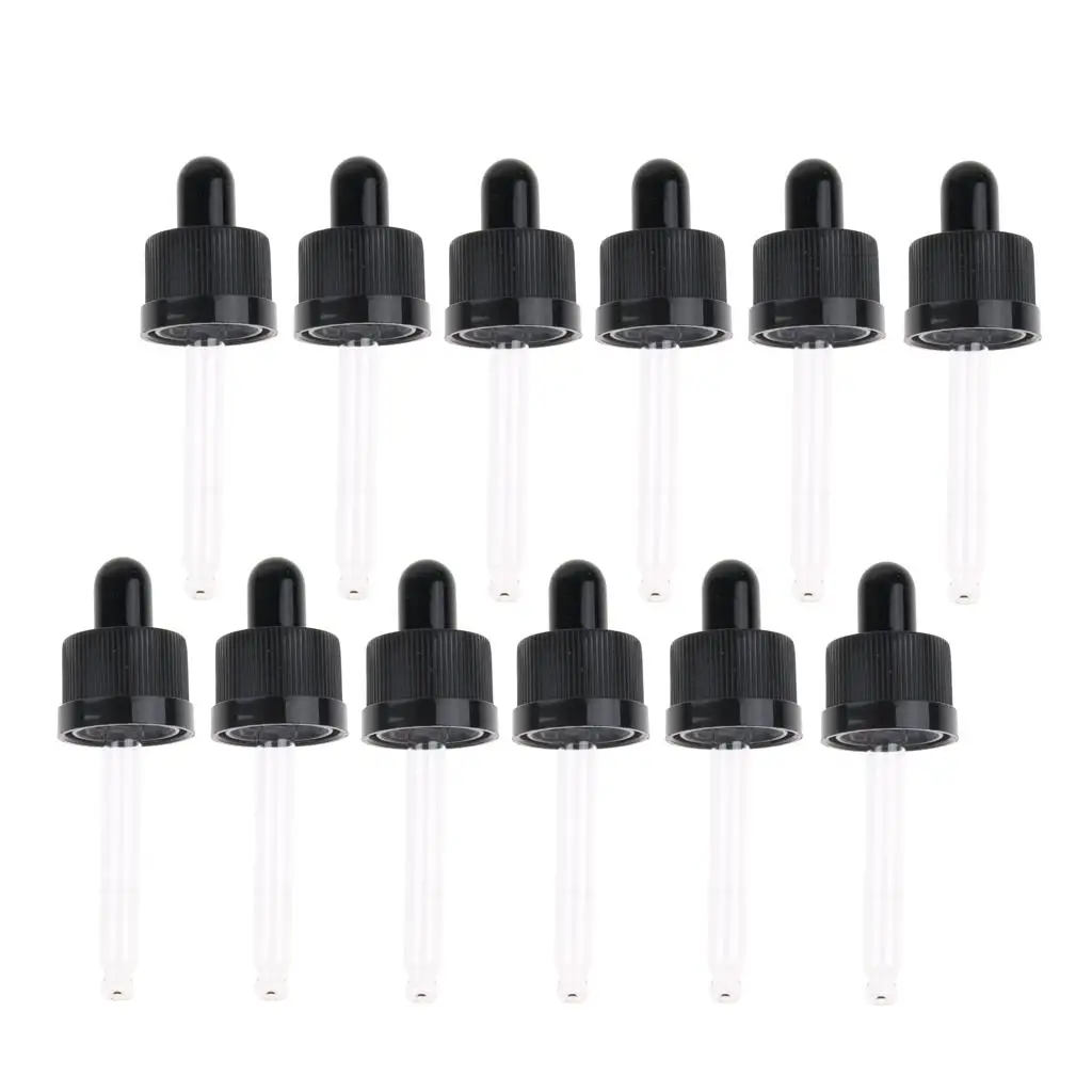 12pcs Glass Pipettes Eye Droppers for Massage Oil Perfume Essential Oils Dropper