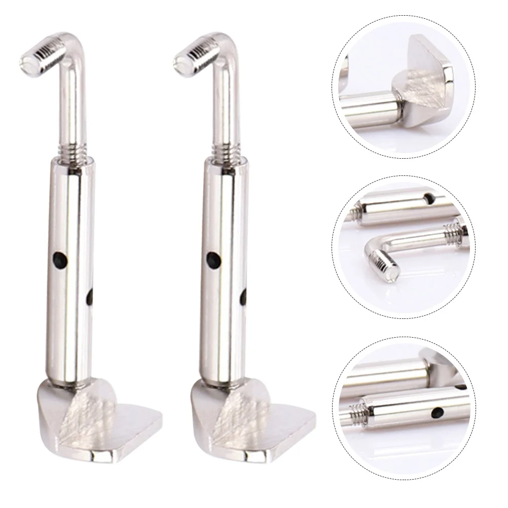 

2 Pcs Golden Retriever Chin Rest Screw Silver Part Zinc Alloy Violin Parts Accessories