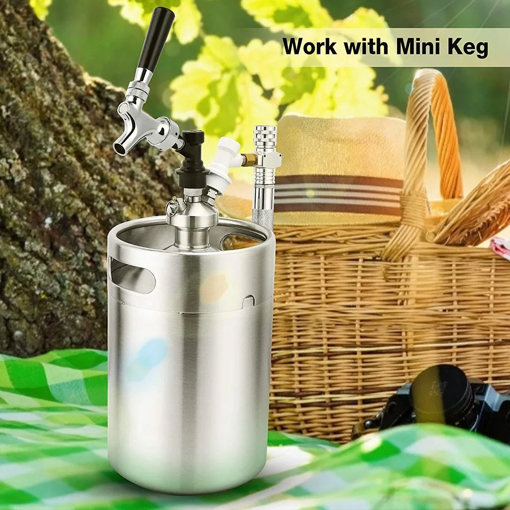 Kit de grifo de cerveza AT29-2X con sistema Ball Lock, grifo de cerveza de barril para elaboración casera, torre de cerveza con sistema Ball Lock para barriles Cornelius y Corny, ideal para fiestas y picnics.