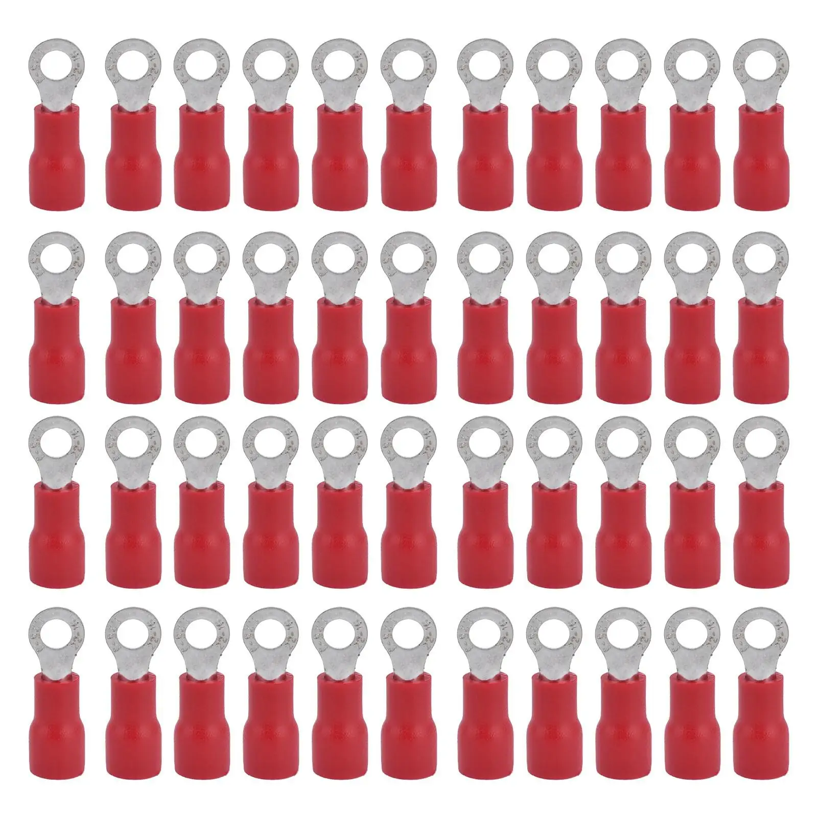 1000Pcs Insulated Ring Terminals Good Insulation Conductivity High Voltage Resistance Electrical Crimp Terminal