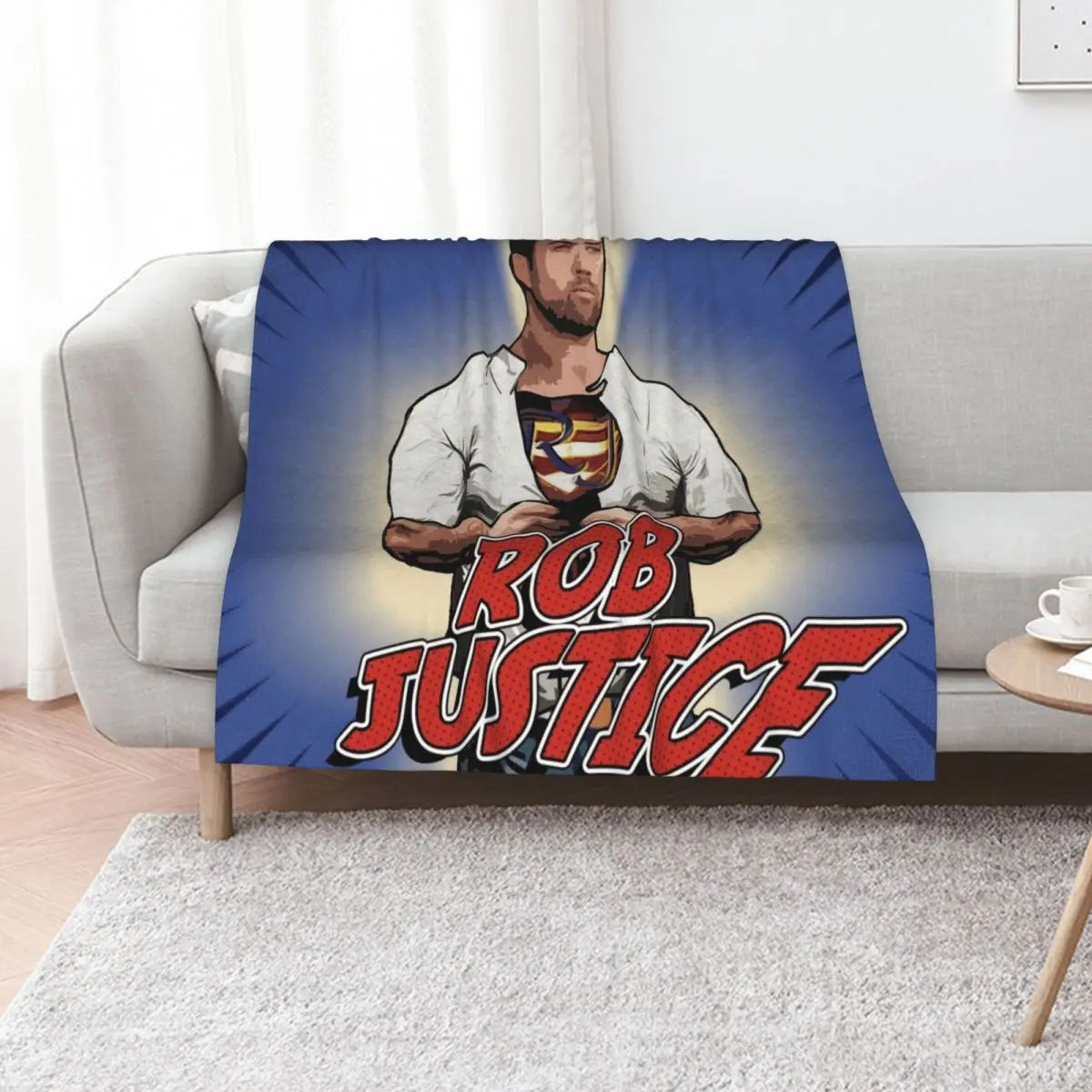 Rob Justice! Throw Blanket Retros Warm Bed Blankets For Baby Plush manga Blankets