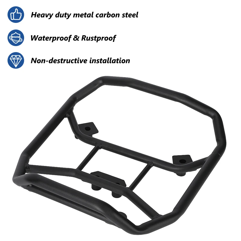 Carbon Steel Front Basket for Yamaha BWS125/Zuma125,Motorcycle Metal Front Shelf Luggage Rack,Rustproof & Reinforced Mounting