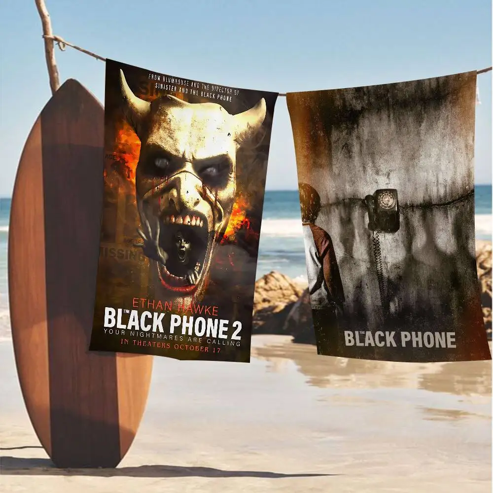 Toalla de Playa con Diseño de la Película de Terror Black Phone, Toallas de Baño Coloridas para Niñas, Microfibra de Secado Rápido, Personalizadas, Resistentes a la Arena, para Playa, Yoga, Spa, Gimnasio, Piscina