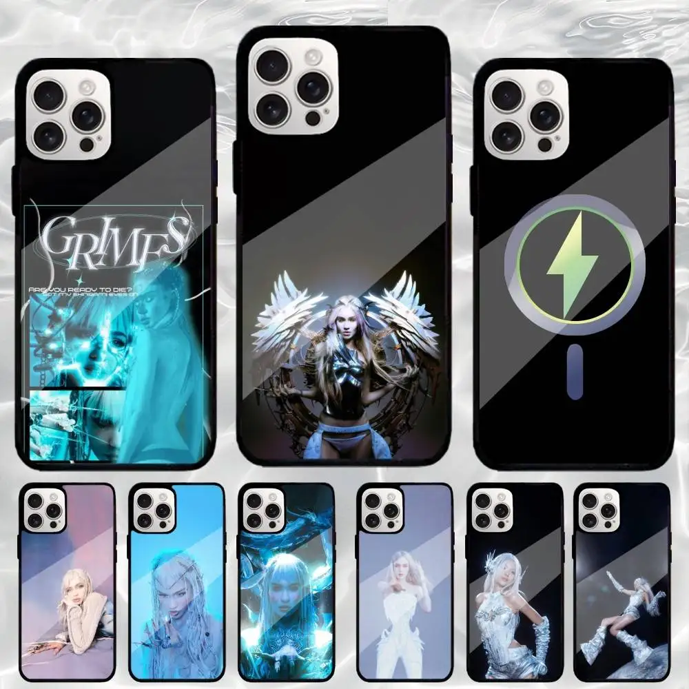 

S-Shockproof G-Grimes Cover Phone Case For iPhone17,16,15,14,13,12,11 Plus,Pro Max Magnetic For Magsafe Wireless Charging