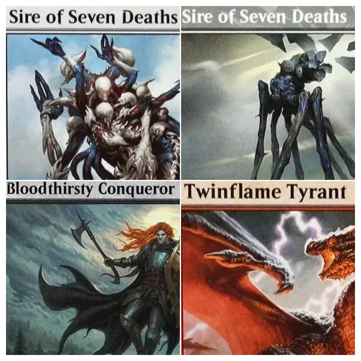 

FDN 【twinflame tyrant / sire of seven deaths】 Magical Proxy Cards Game Quality Proxy Gathering Board Game Trading Cards Proxy