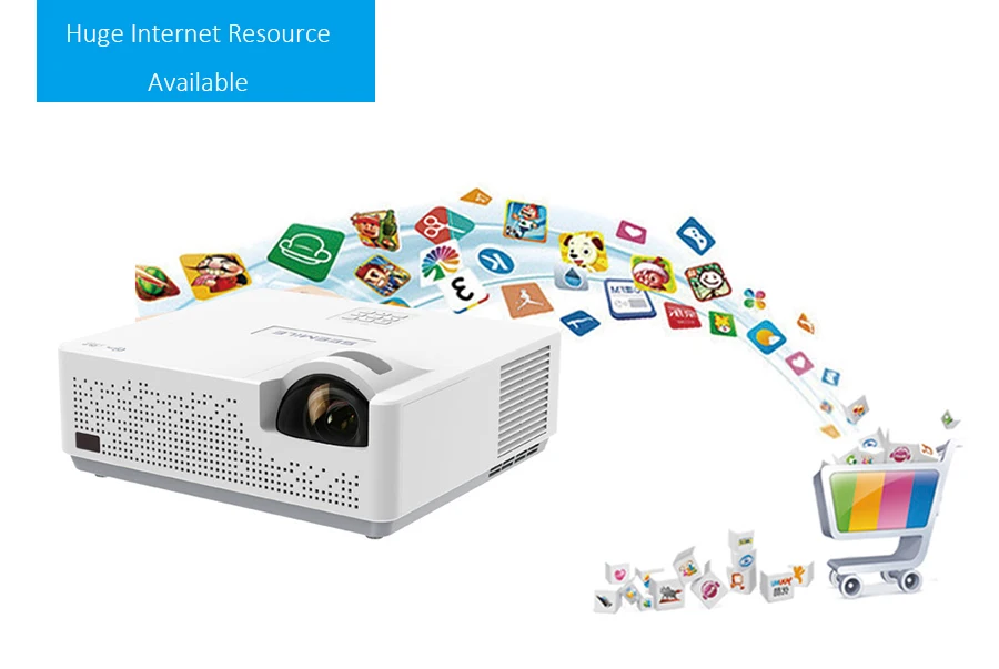 ZXY OEM ODM 3800 Ansi Full HD 3D DLP Wifi BT معدات عرض البيانات التعليم العارض الترا قصيرة رمي متعاطي المخدرات Proyector 4k ليزر