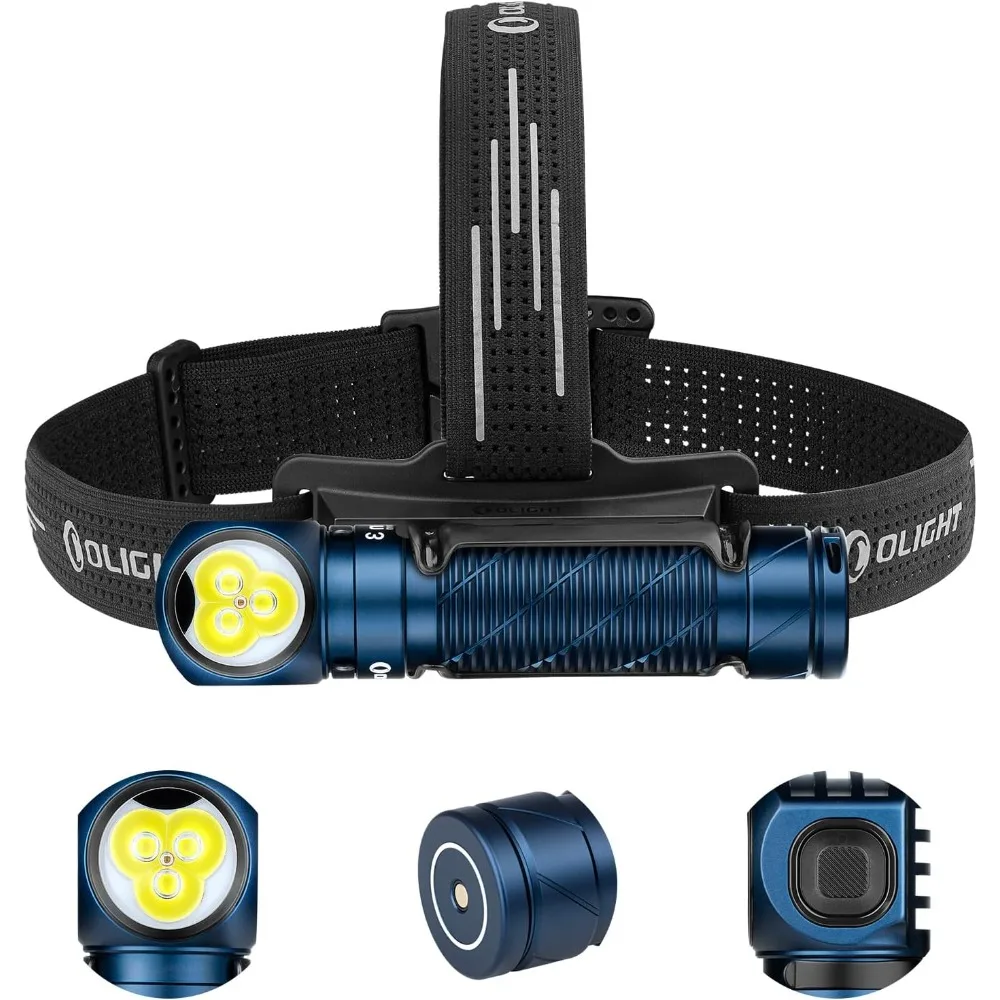 

Perun 3 Rechargeable Headlamp Flashlight, 3000 Lumens LED Headlight with Red Light, Waterproof Head Lamp with Headband