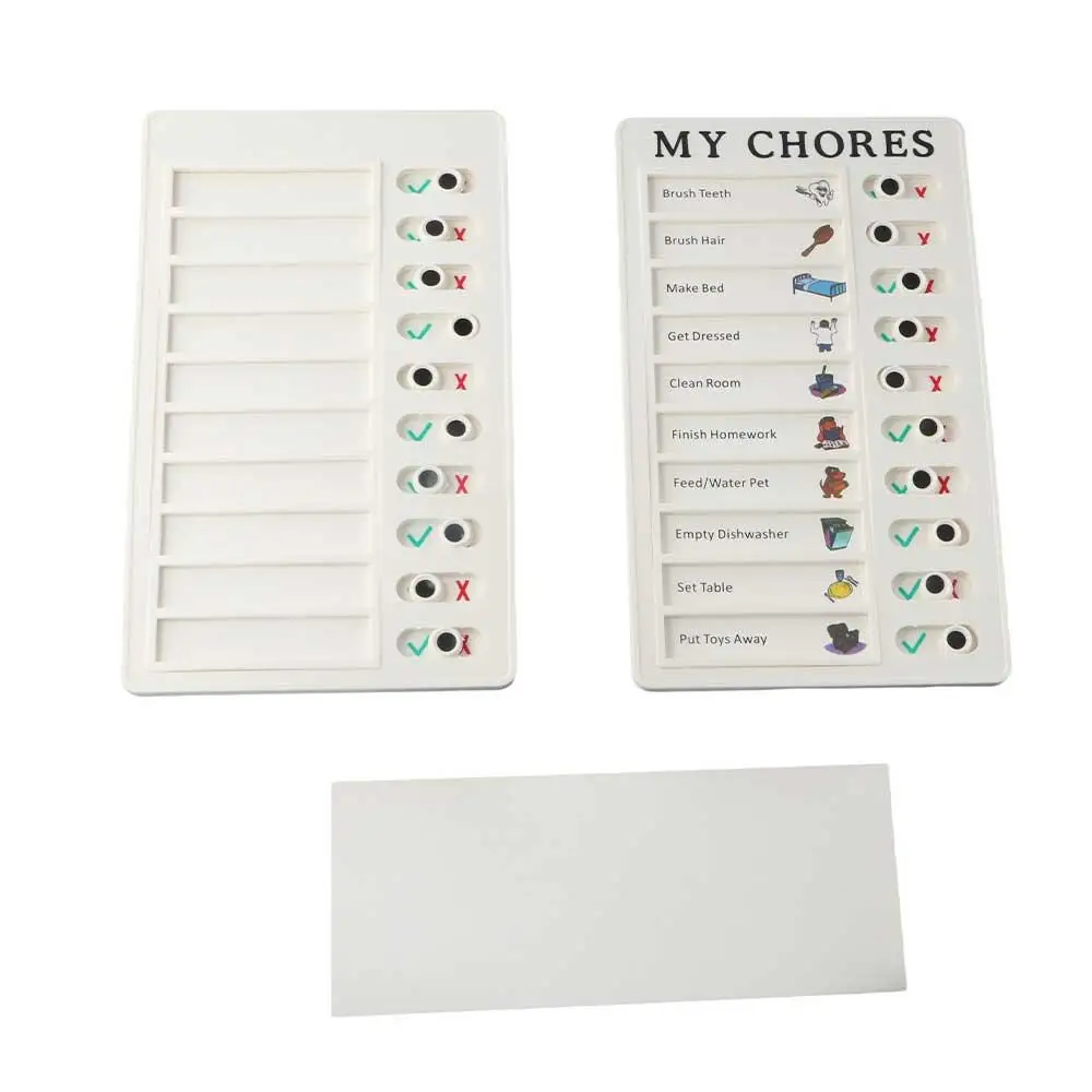 Stationary Daily Planner Student Message Checklist Chore Chart Children's Self-discipline Punch Card Memo Plastic Board