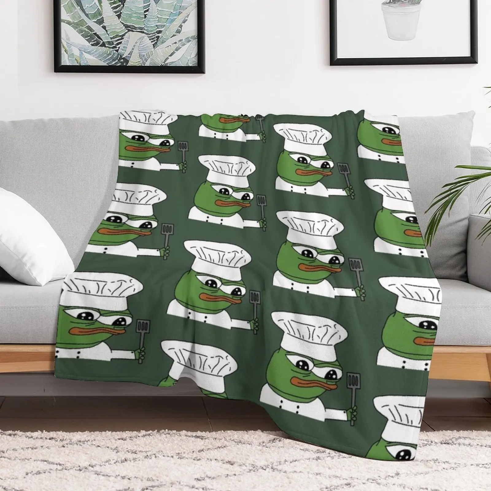 Peepo chef Throw Blanket