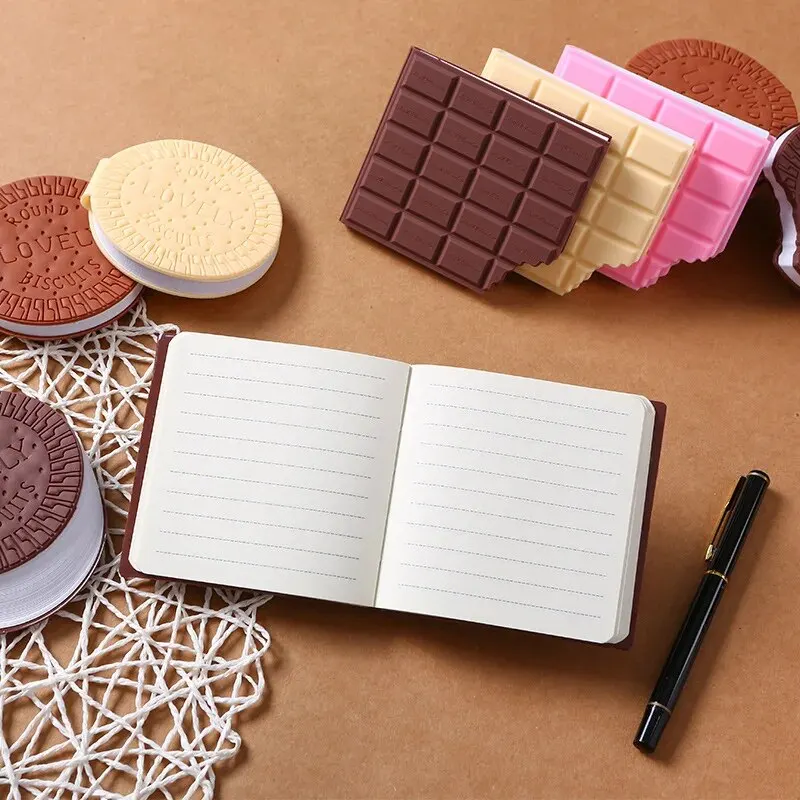 1pcs Cookie Memo Book Creative Stationery Notebook Chocolate Fragrance Notebook Mini Portable Notepad Funny Cute School Supply