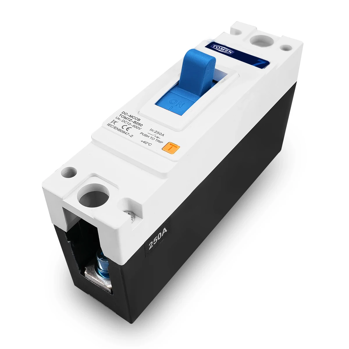 TOMZN 1P DC 500V DC Solar Molded Case Circuit Breaker MCCB Overload Protection B Curve for Solar Photovoltaic PV