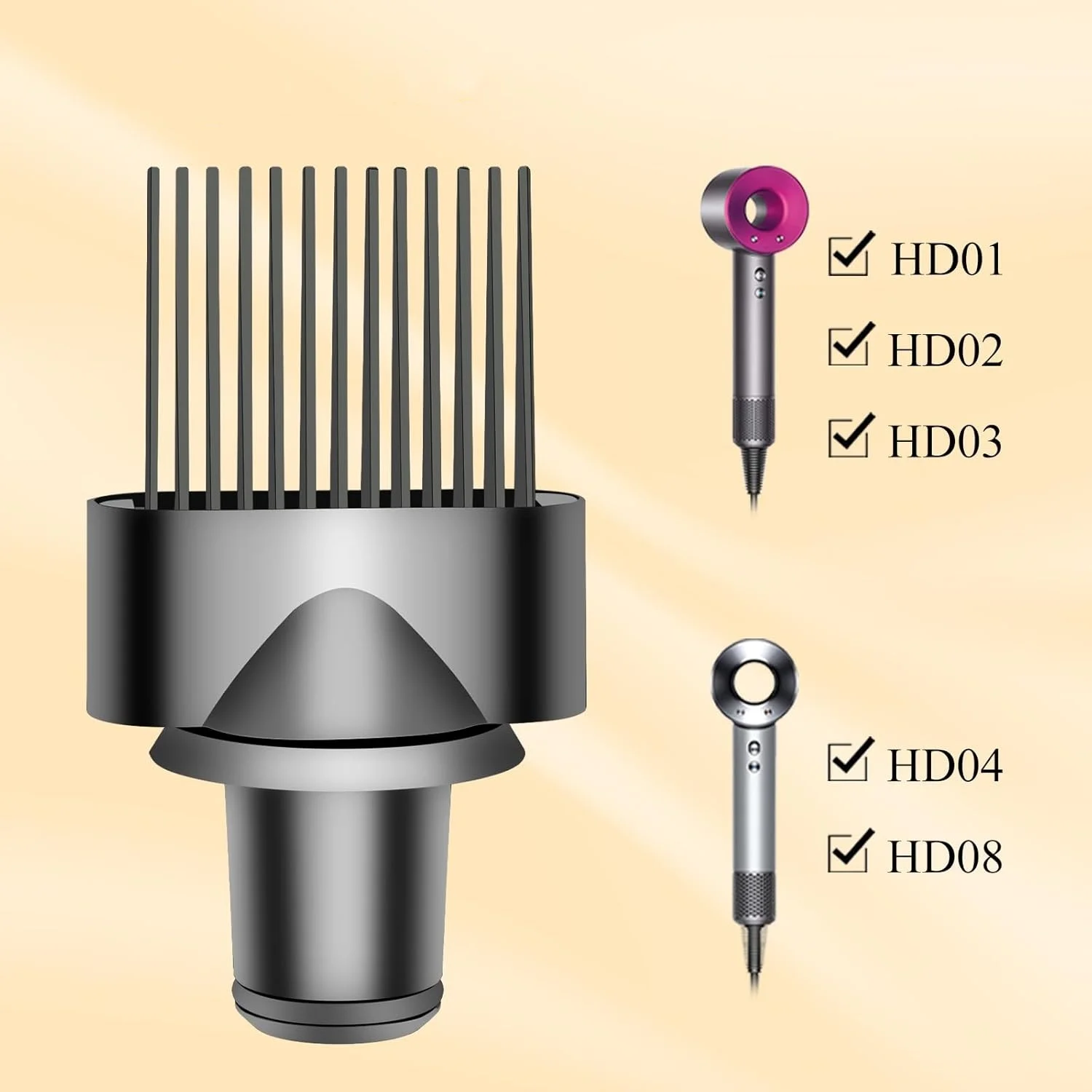 

Расческа для волос Dyson HD01 HD02 HD03 HD04 HD08, аксессуар с широкими зубьями, свободный фитинг, насадка, аксессуары для укладки