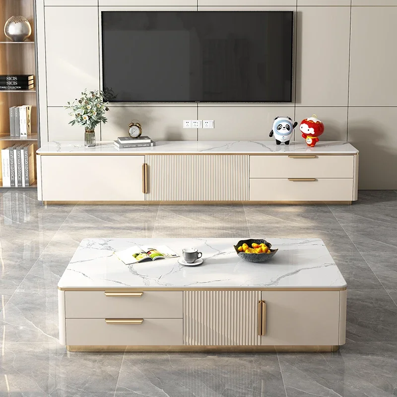 Tv Console Furniture Modern Entertainment Unit Pedestal Stand Center Aesthetic Room Cabinet Table Dining Floor Tv Meuble Salon