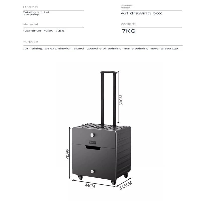 Studenti d'arte scatola da disegno speciale Trolley per schizzi all'aperto strumenti per pittura scatola di vernice custodia per Password borsa multifunzionale