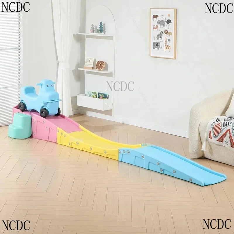 B-Plastic Toy White Color Roller Coaster Game Children'S Track Slide Three-Stage Sliding Car