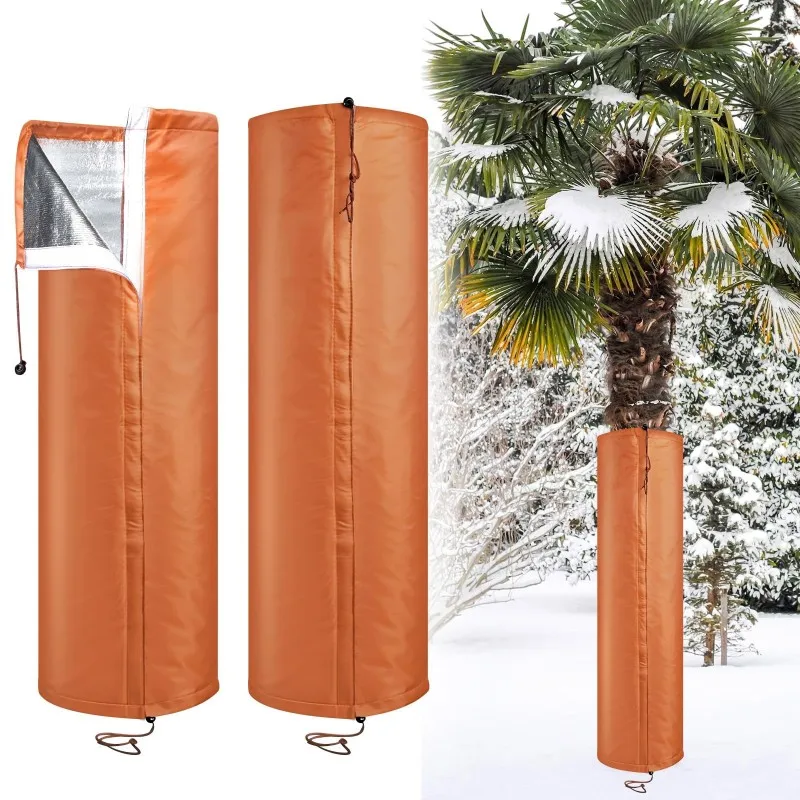 FLYY-Palmenwurzel-Schutzabdeckungen, Selbstklebende Winter-Pflanzenstamm-Isolierhüllen mit Kordelzug Durchmesser 7,9 Zoll – Detail 2
