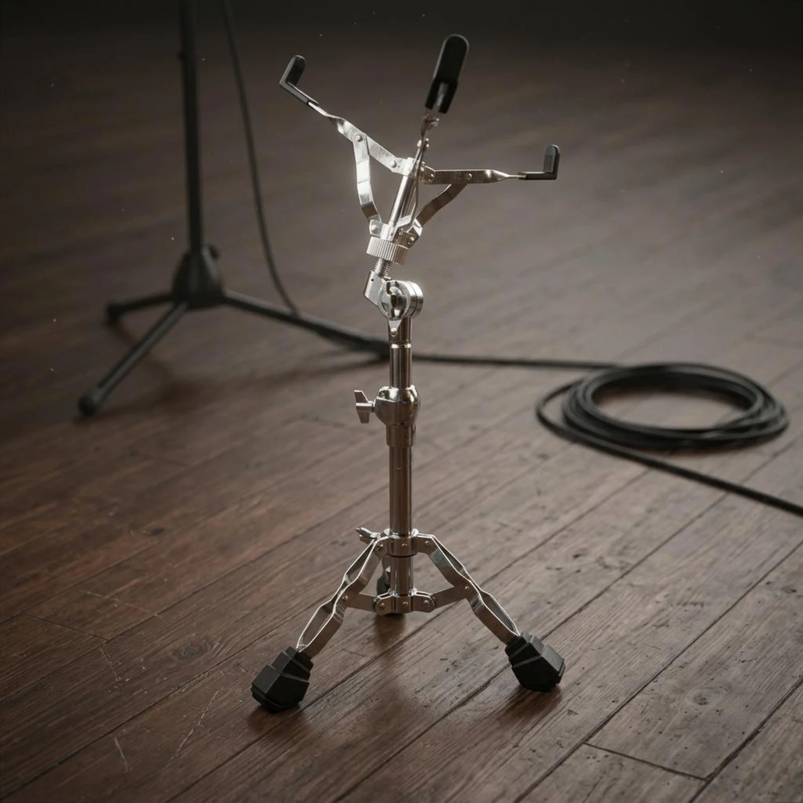 Snare Drum Stand Secure Hold Double-Braced Snare Stand Percussion Hardware Rubber Feet Music Gear for Drummers, Studio, Stage