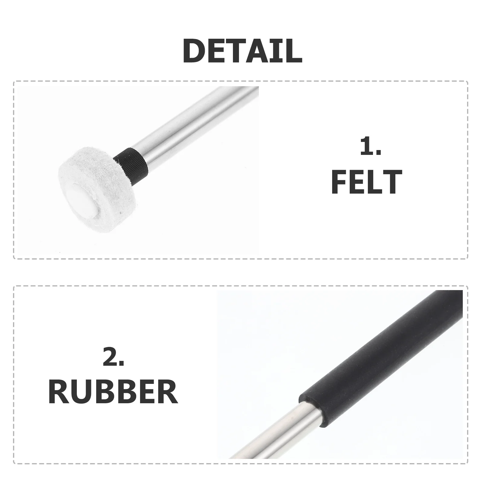 2 قطعة مقبض معدني عصي طبلة ورأى رؤساء نونسليب قبضة ل اللسان طبل أدوات قرع المحمولة الموسيقى اكسسوارات هادئة