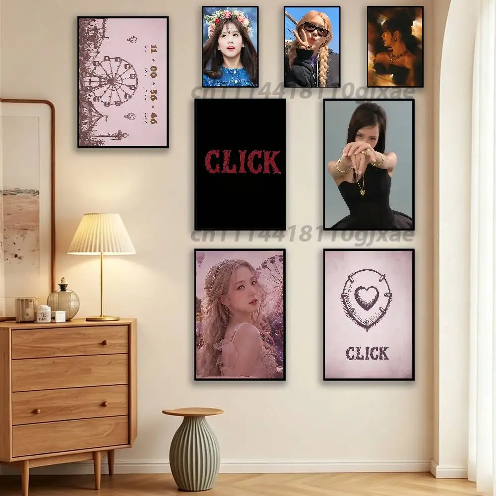 J-Jisoo CLICK Chichu Sooyas Poster HD Waterproof Self-Adhesive Wall Art – Multi-Scene Use, Top Gift Pick