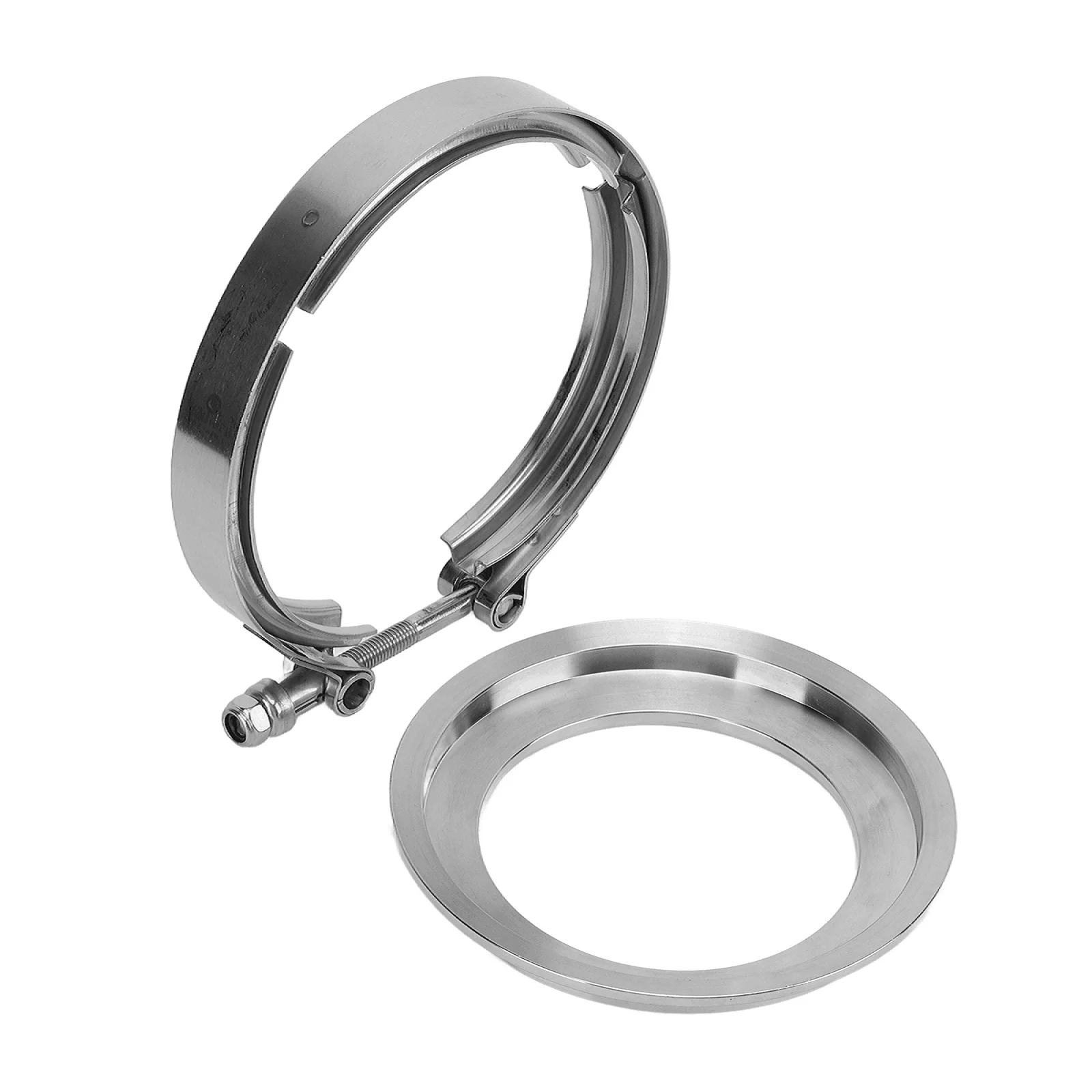 For Borg Warner S400 S400SXE 475 480 T6 Turbo 5''-4'' 146.05mm Stainless Steel Reducer Flange V band Clamp Flange Kit