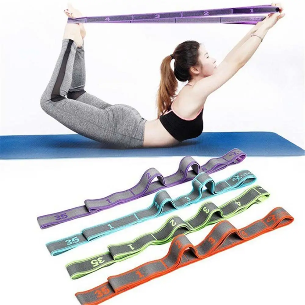 Gymnastics Training Elastic Latex wire Multi Loops Strap Exercise Pilates Yoga Belt Tension Band Stretch Rope