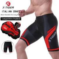 Pantalones cortos de ciclismo para hombre, ropa de bicicleta con almohadilla de Gel, antideslizantes, con empuñaduras de pierna, para verano, X-TIGER