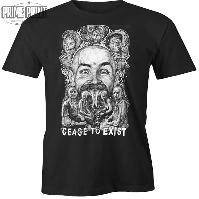 CHARLIE MANSON Shirt Men T-shirt Summer Cotton Short Sleeve O-Neck Men's T-Shirt