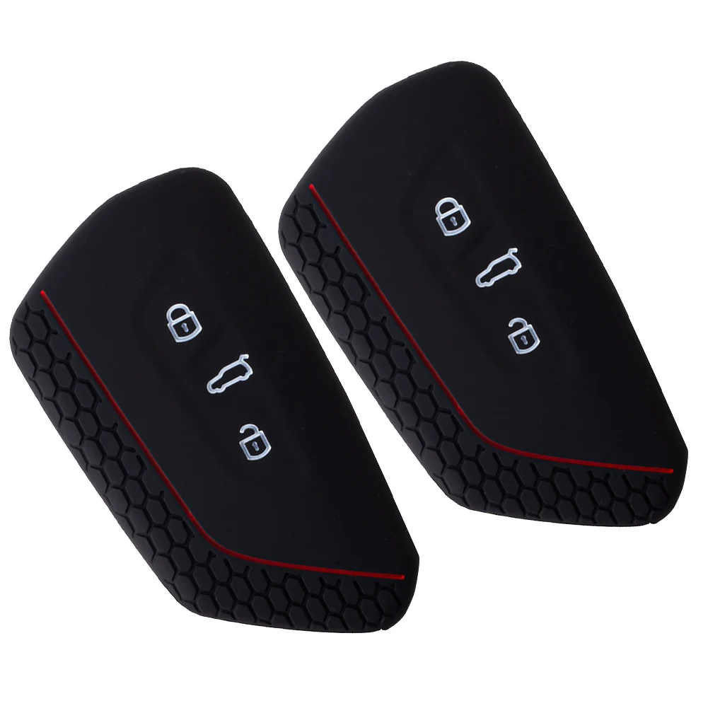 Car Accessories As Shown Silicone Key Fob Cover Complete Key Protection Case Silicone Key Case Black Key Cover