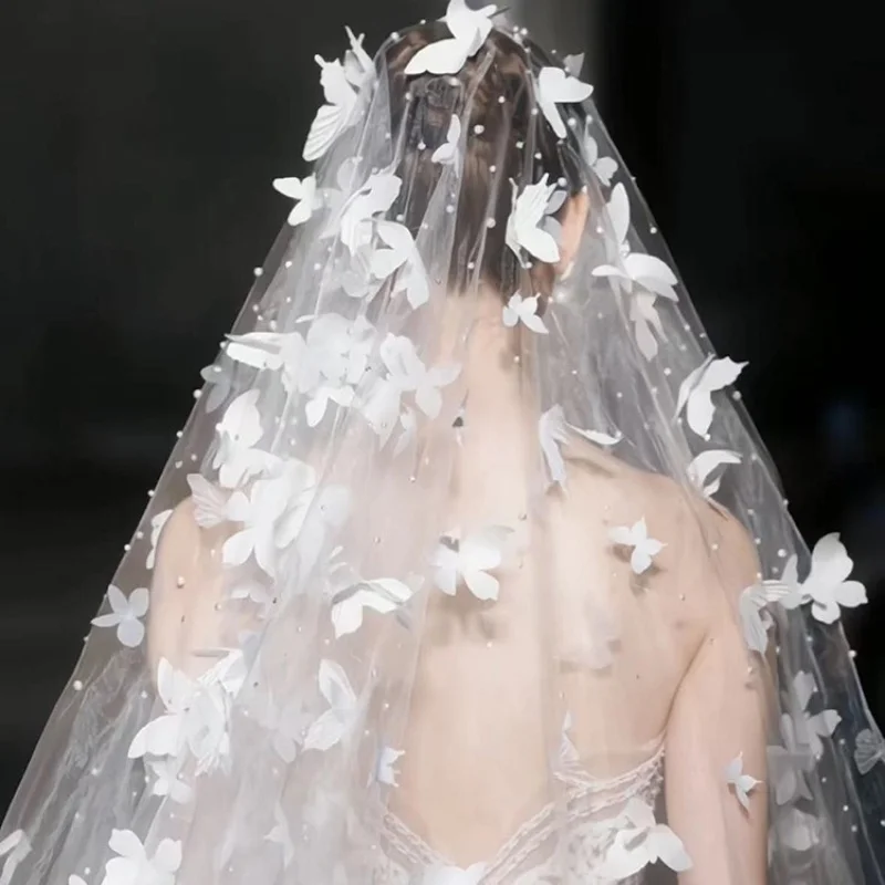 حجاب اللؤلؤ بدون أمشاط للنساء ، إكسسوارات الزفاف ، حجاب العروس ، إكسسوارات نسائية