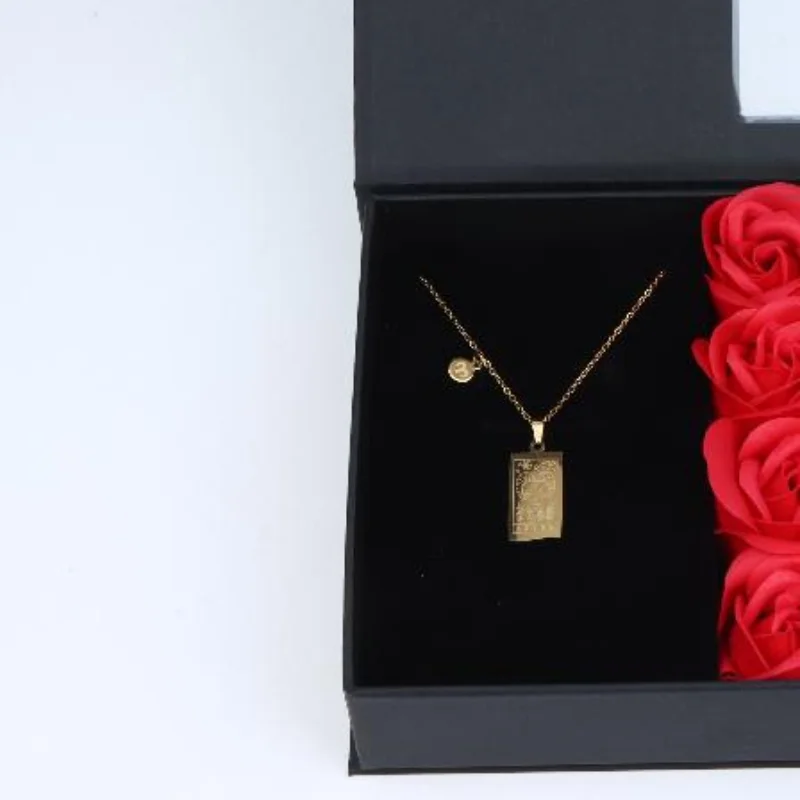 

12 Roses Soap Flower Jewelry Gift Box With Gift Bag Valentines Day Gift Box For Necklaces Earrings Rings Packaging Box