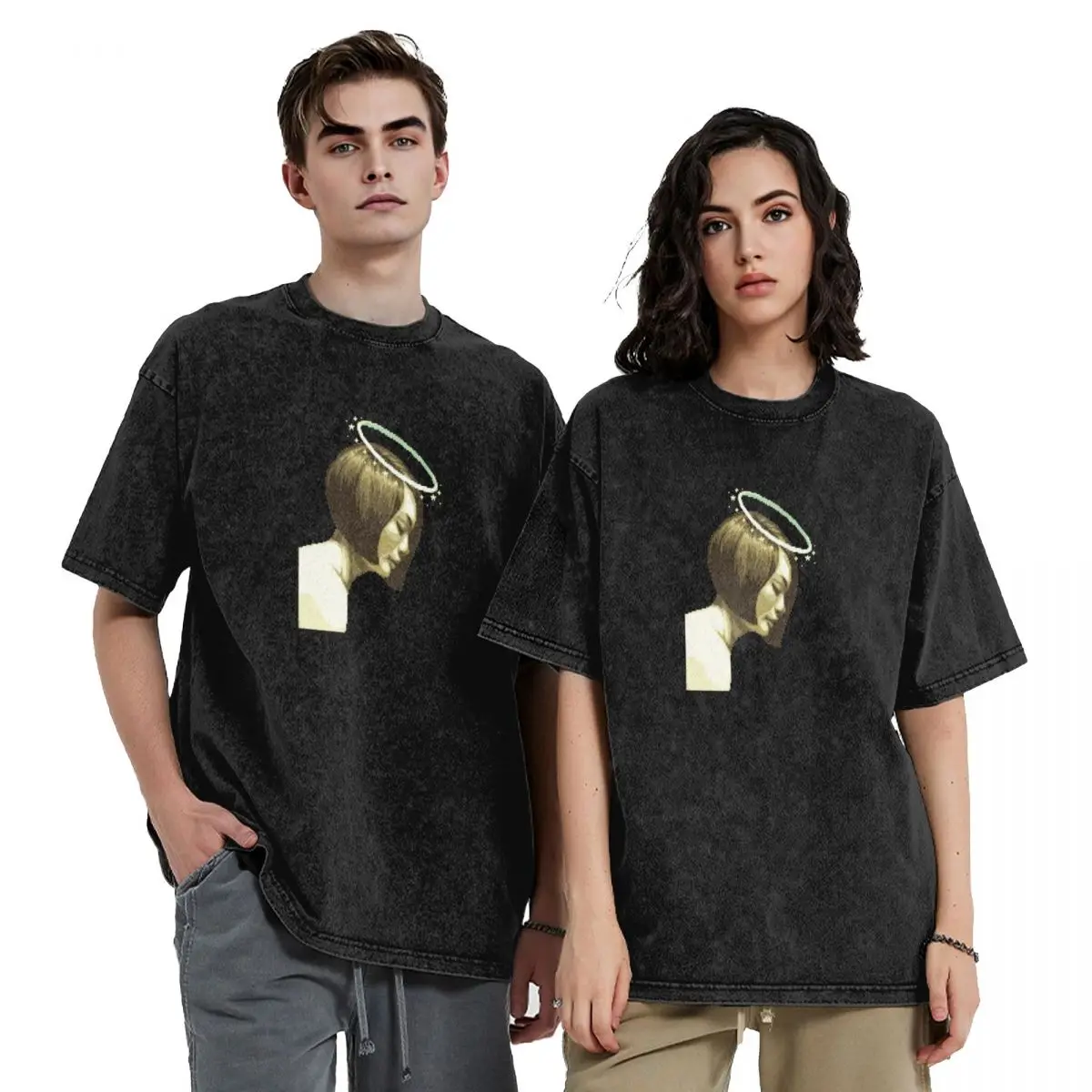

Halo Portrait T-Shirt cotton man t-shirts shirts graphic plain boys animal print oversized t shirts for men
