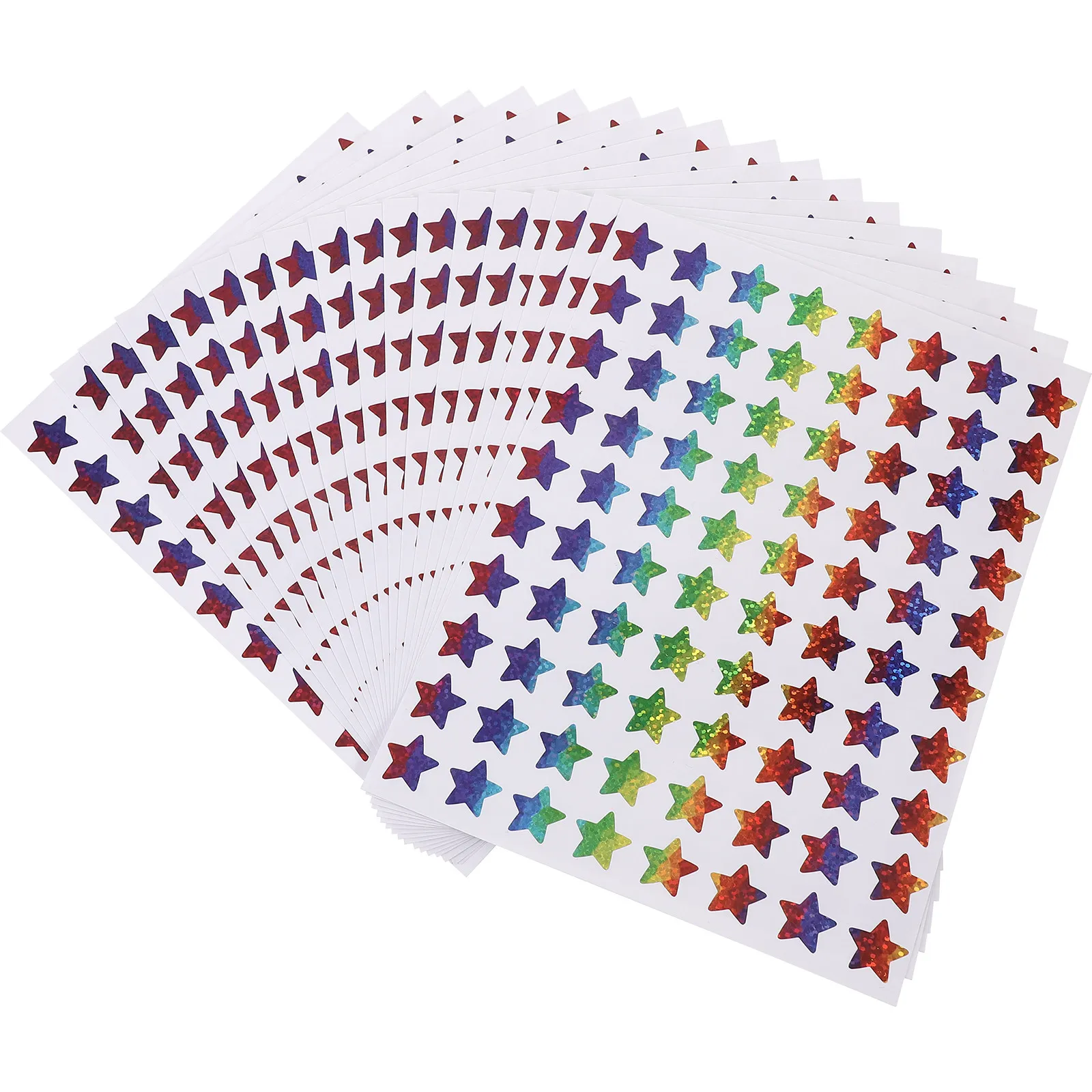 

18 Sheets Vibrant Star Stickers Multi Function Decorative Stickers for Laptop Aesthetic Scrapbook Envelope Candy Bag