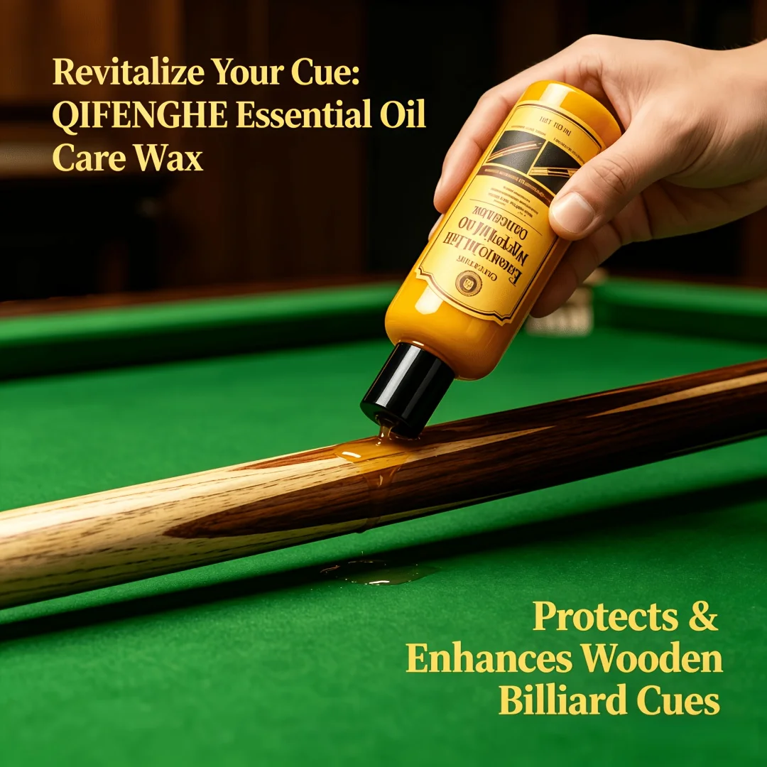 Professional Essential Oil Care Wax for Wooden Billiard Cues - Deep Nourishing Polishing Restorer Anti-Dryness with Long-Lasting