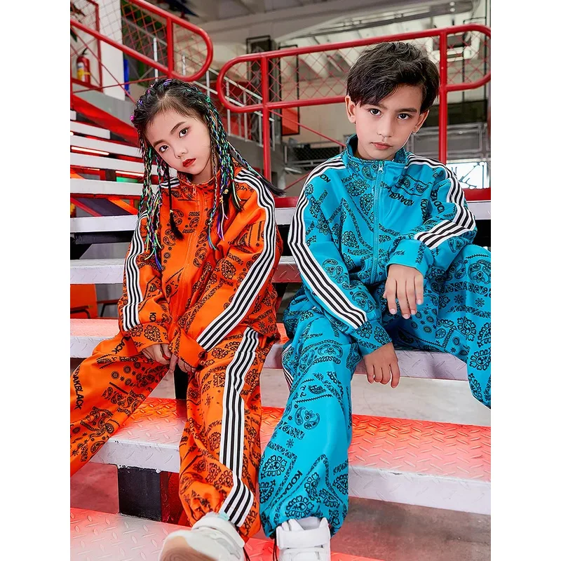 

Модный детский крутой костюм для джазовых танцев для девочек и мальчиков, детская красивая куртка, топ, брюки, уличная одежда в стиле хип-хоп, сценическое подиумное представление