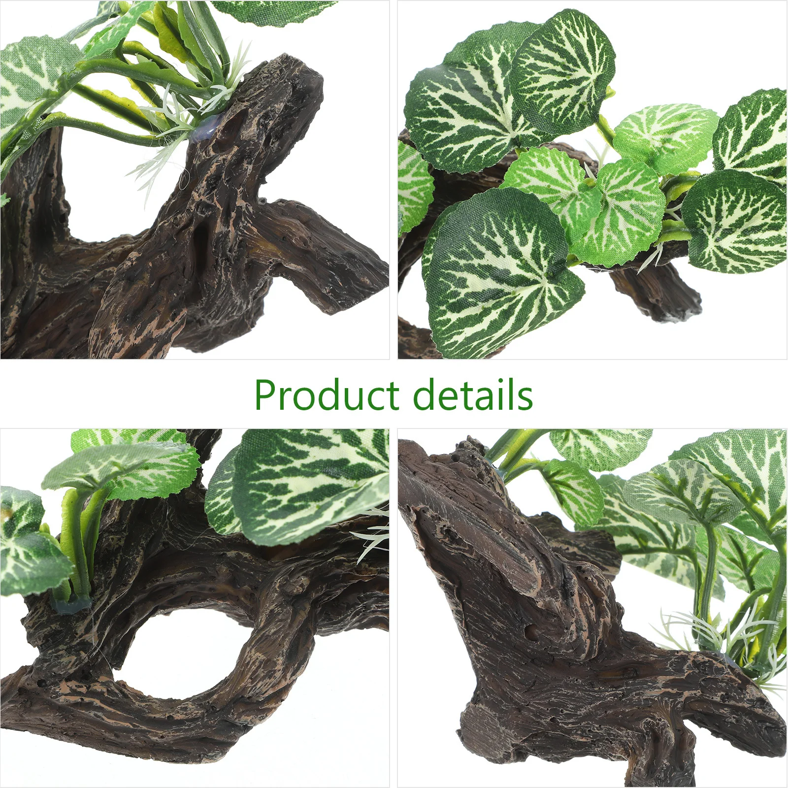 

Simulation Reptile Plant Lifelike Rainforest Decoration for Reptile Terrariums Aquariums Creative Hiding Places