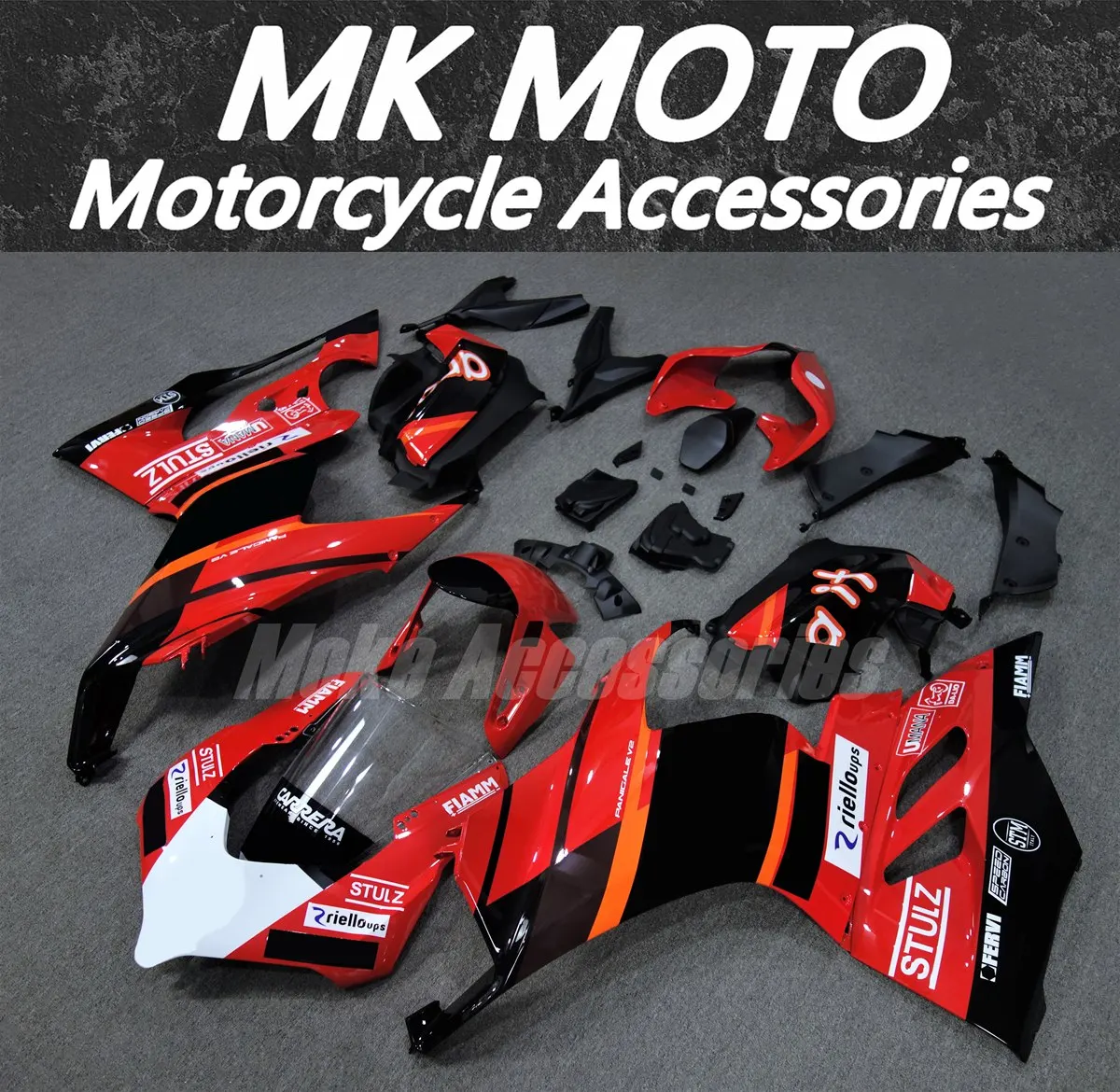 

Moke moto Fairings Kit Fit For Panigale v2 2020 2021 2022 2023 2024 Bodywork Set Abs High Quality Injection Black Red White New