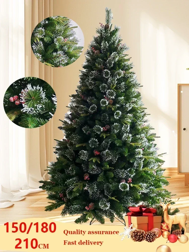 

Artificial Mixed Advanced Materials PE+PVC Christmas Tree with Metal Bracket Christmas Indoor & Outdoor Atmosphere Decoration