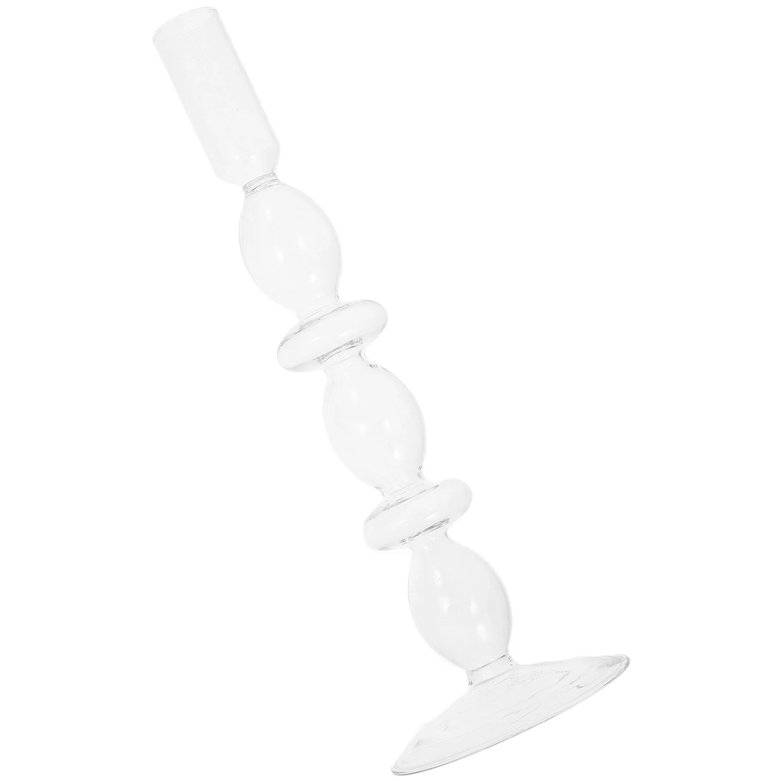

Glass Transparent Holder Elegant Taper Candlestick Stand Wedding Romantic Dinner Party Table Decoration