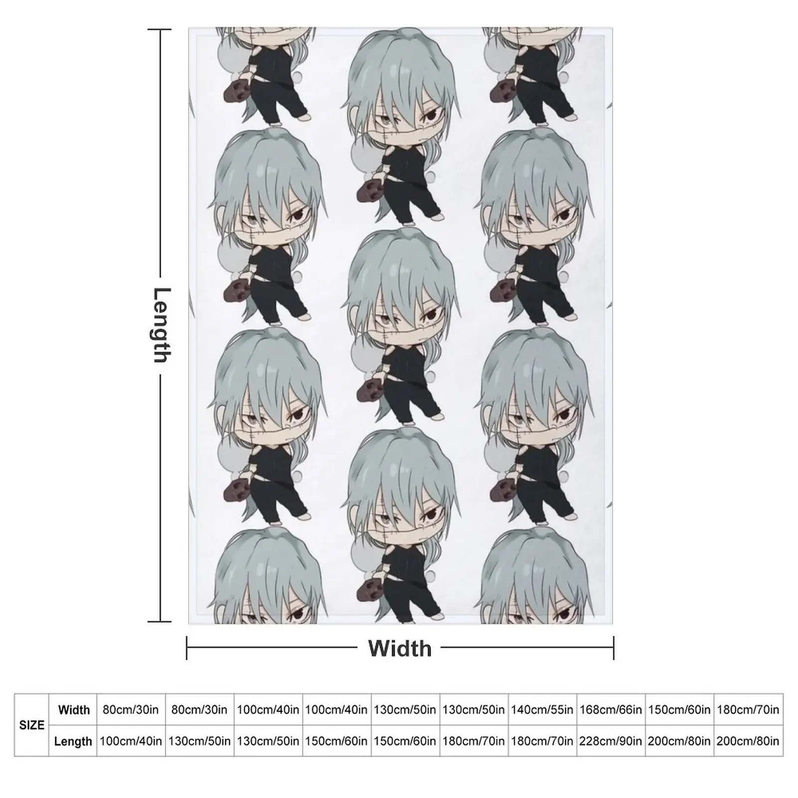 Chibi mahito Throw Blanket Thin Tourist Blankets