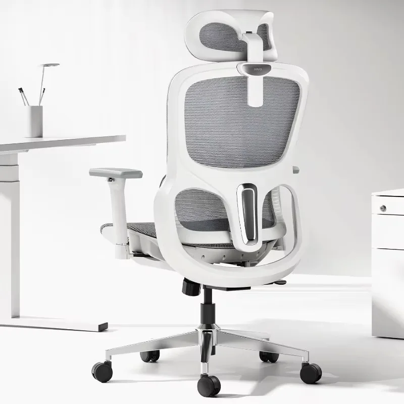 

P2 Ergonomic Office Chair with 3D Lumbar Support, Big and Tall Mesh Chairs with Adjustable 3D Arms,White