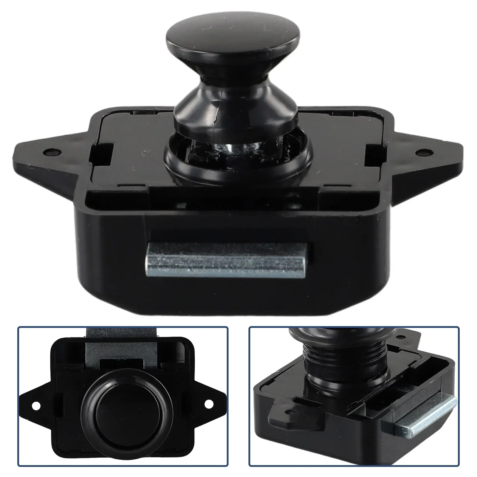 Brand New Button Catch Lock Latch Push Button Accessories Zinc Alloy Camper Cupboard L-shaped Gasket Motorhome