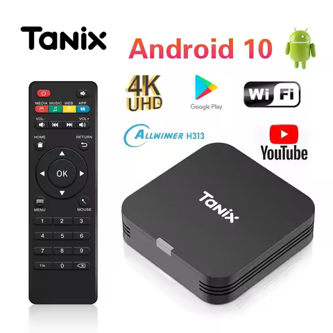 Tanix TX1 Android 10 Portable TV Box 2.4G WIFI 4K HDR 3D 8GB 16GB Allwinner H313 Quad Core Global Google YouTube Media Player