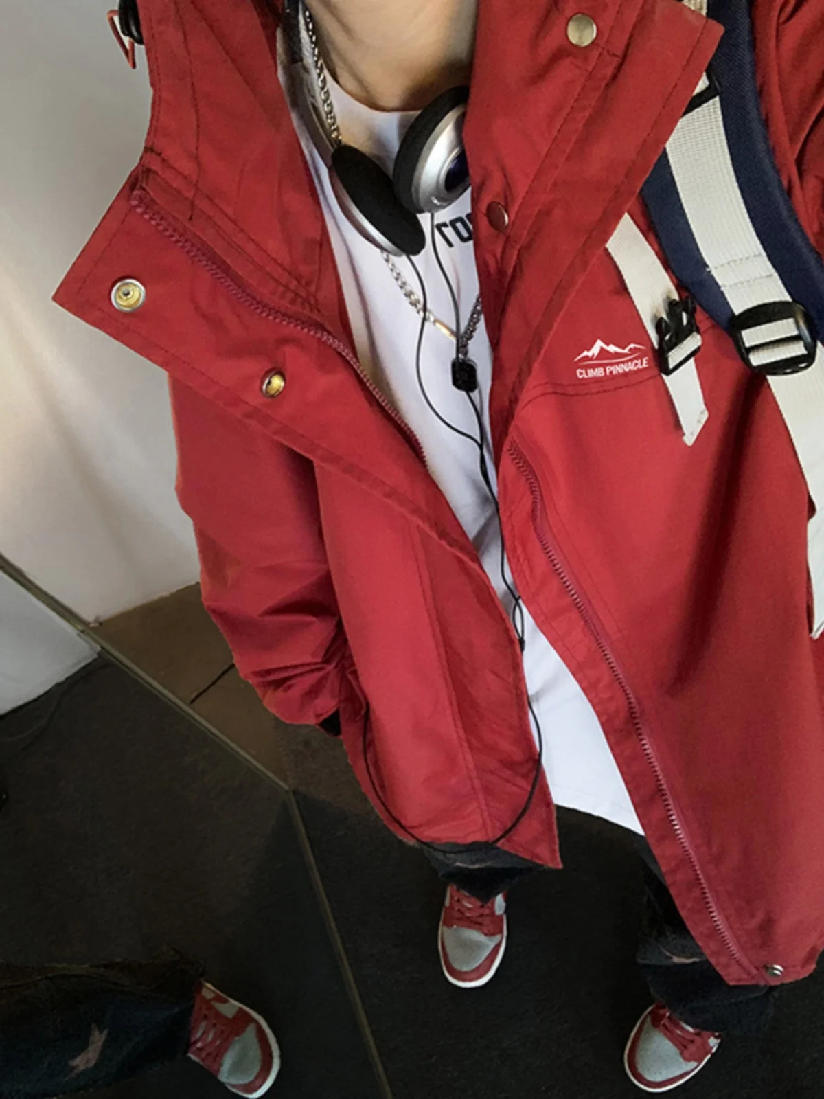 

Красный винный цвет, американское охотничье пальто, мужское осеннее модное пальто High Sense Guangzhou, бейсбольное пальто для пилота, свободная посадка для подростков